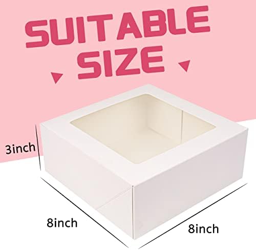 NPLUX Bundle of Gold Bakery Boxes and White Bakery Boxes for Birthday Baby Shower Party - Image 3