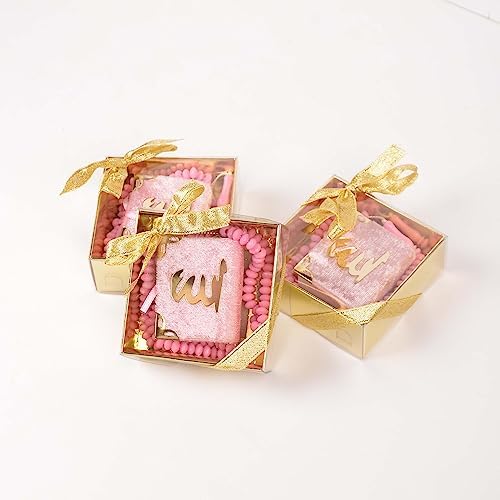 BABY SHOWER CHOCOLATE Set of 10 Islam Quran Tasbeeh Islamic Set | Holy Quran Prayer Beads Gift Box Favor (Pink) - Image 5
