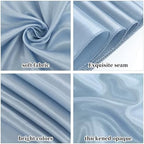 60 Pcs Dusty Blue Chair Sashes Satin Chair Bows Sashes for Party, Hotel, Wedding, Reception, Restaurant Event Decoration (7 x 108 inch) - Image 3