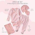 Butterblu Check Me Out 6-Piece Baby Layette Gift Set 100% Organic Cotton - Image 3