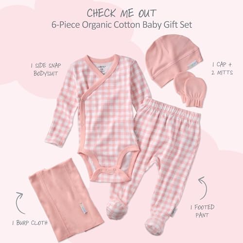 Butterblu Check Me Out 6-Piece Baby Layette Gift Set 100% Organic Cotton - Image 3