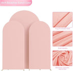 Wokceer Arch Backdrop Cover Pale Pink Arch Covers Stretchy 7.2FT,6.6FT,6FT - Image 5