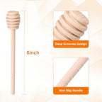 100 PCS Wooden Honey Sticks Dipper 6 Inch, Mini Honeycomb Honey Stirrer - Image 5