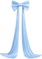 Large Blue Bow Decor, 24x16x79 Inches Big Silky Ribbon Bows for Room Wall Door Decorations Oversized Coquette Stain Bow Party Decorations for Birthday Bridal Baby Shower Wedding Photo Booth Backdrop - Image 7