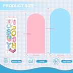 Set of 2 Arch Backdrop Cover 7.2FT, 6FT Pink Blue and Boy or Girl Decal Sign - Adjustable Spandex Balloon Arch Stand Covers for Wedding Birthday Baby Shower Gender Reveal Banquet Decoration - Image 2