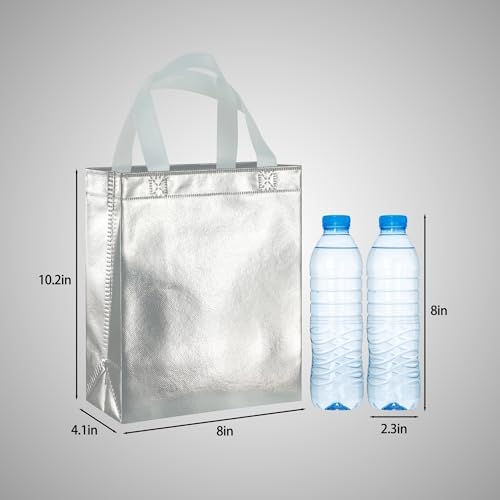 BLEWINDZ 100 Medium Reusable Gift Bags with Handles - Ideal Party Favors & Shopping Bags (10 Colors) - Image 6