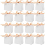 LALAFINA White Treat Box 50 Sets Paper with Ribbon for Xmas Weddings by LALAFINA