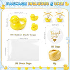 Leelosp Duck Soap Party Favors Gift with Transparent Bags and Thanks Tag for Baby Shower Guest Reveal Baptism Shower Wedding Birthday Summer Party Favor Decorations Supplies (100 Sets,Yellow) - Image 3