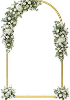 7.2FT Metal Wedding Arch Backdrop Stand,Stable Balloon Arch Frame,Gold by CLUDPARK