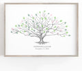 Guestbook Tree, Low Oak Thumbprint Alternative Guest Book Wedding, Family Reunions (Guestbook Sizes: 13" x 19" to 24" x 36") by Magic+Wand+Ink