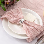 Dusty Pink Cheesecloth Napkins Pink Cloth Napkins Bulk,Set of 100 - Image 5
