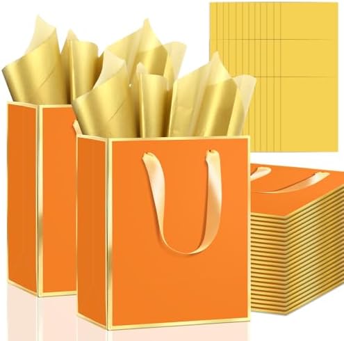 Epoesch 36 Pack Gift Bags with Handles & 36 Tissue Papers – 8x5x10 Inches by Unknown