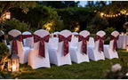 50 Pack Satin Burgundy Chair Sashes Bows for Wedding Party Thanksgiving Halloween Hotel Reception Restaurant Decorations, Event Decorations - Image 4