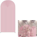 HUAYI Pink Ripples Pattern Arch Backdrop Cover for Birthday Party Wedding Baby Shower Decorations Chiara Backdrops Arched Wall Frame Stands Covers Props GP-456 3ft * 6ft by HUAYI