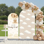 2PCS We Can Bearly Wait Arch Backdrop Cover Bear Baby Shower Backdrop - Image 3