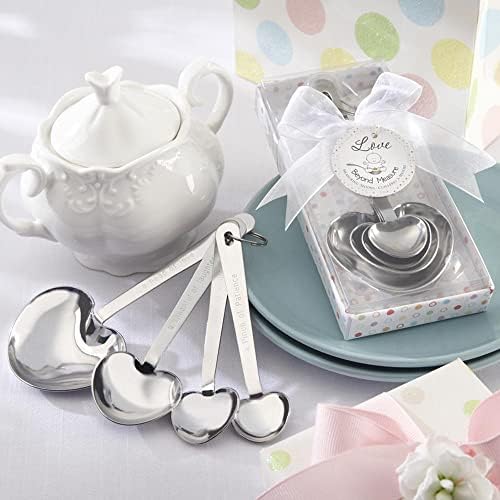 Kate Aspen Love Beyond Measure Heart Shaped Measuring Spoons in Gift Box - Set of 20 - Guest Gift, Party Souvenir Favor or Decorations for Baby Shower by KateAspen