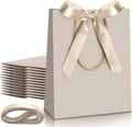 Silkfly 24 Pcs Paper Gift Bags with Handle 9x7x3.15'', Champagne by Silkfly