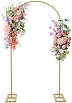 Queension 6.6FT Arch Backdrop Stand, Wedding Arch Stand for Ceremony, Gold by Queension