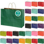 BLEWINDZ 70Pcs Large Paper Bags with Handles, 16x6x12 Inches Multicolor Paper Shopping Bags for Small Business, Large Kraft Gift Bag Bulk for Grocery Mechandise Retail (10 Colors) by BLEWINDS