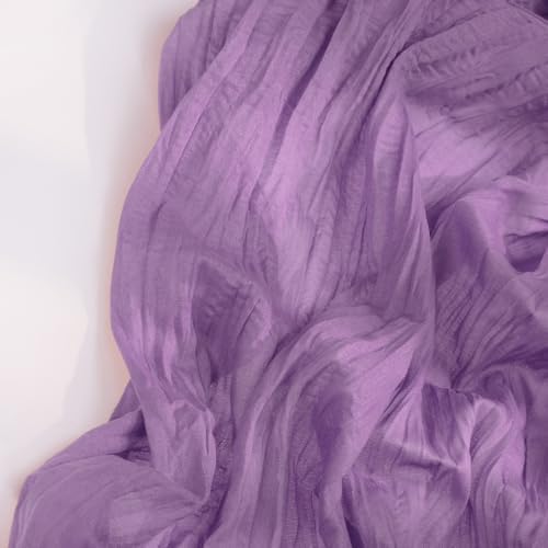 DeZerlor Purple Cheesecloth Table Runners 4 Pack Summer Boho Runners - Image 3
