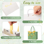 Jetec 45 Pcs Mini Thank You Gift Bag with Handle, Green/gold - Image 6