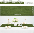 20 Pack Cheesecloth Table Runner 17 x 108 Inch, Olive Green - Image 2