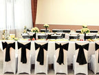 YMHPRIDE 60 PCS Black Satin Chair Sashes, 7x108 Inch Ties Chair Bows - Image 6