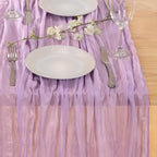 Lilac Purple Cheesecloth Table Runner Fall Wedding Party Decor, 12 Pack - Image 3