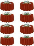 sancua Thanksgiving Round Tablecloth 90 Inch, 8 Pack Burnt Orange Rust by sancua