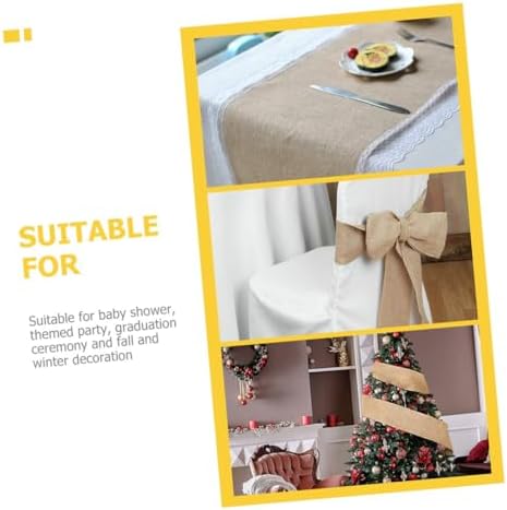 Beige Jute Cloth Ribbon Roll for Crafts Xmas Halloween Season - Image 3