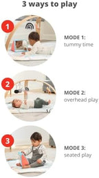 Skip Hop Baby Play Gym Montessori-Inspired 3-in-1 Sensory Tummy Time Activity Mat with 25+ Developmental Activities 4 Toys and 5 Parent Guide Cards with Stage-Based Activities Discoverosity Age 0-2y - Image 6