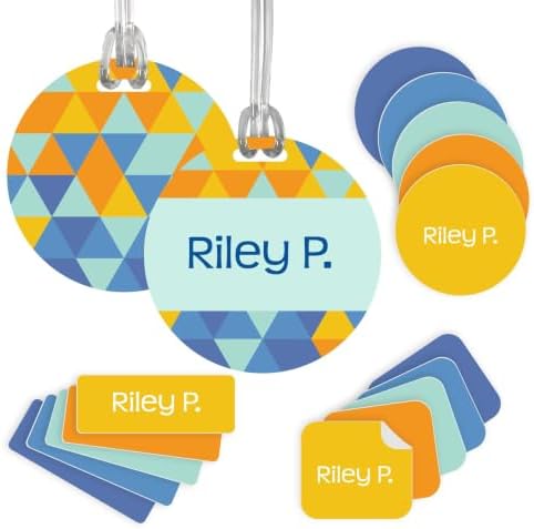 InchBug Personalized Name Label Combo Pack, 97-Piece, Sea Breeze by Inchbug