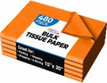 Party Solids Orange Tissue Paper for Gift Bags 15" X 20" 480 Sheets by Crown+Display