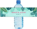 Tropical Wedding Water Bottle Labels Engagement Party Birthday by DesignThatSign