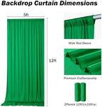 10x12 ft Green Backdrop Curtains for Weddings Parties, Birthdays and Photos - Image 4