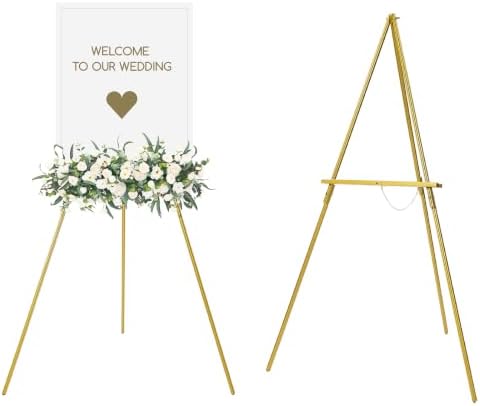 MEEDEN Wooden Easel Stand for Display: Gold Wood Tripod for Poster Board by MEEDEN