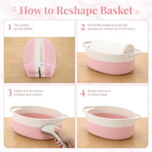 6 Pack Gift Baskets Empty to Fill, Decorative Rope Baskets - Image 7