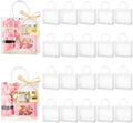 Mauproy Clear Plastic Gift Bags with Handles, 7.9 x 7.9 x 3.2 Inch, 50 Pack by Mauproy