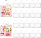 Mauproy Clear Plastic Gift Bags with Handles, 7.9 x 7.9 x 3.2 Inch, 50 Pack by Mauproy
