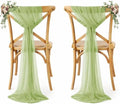 MDS Pack of 200 Chiffon Chair Sashes for Wedding & Event Décor - Sage Green by MDS