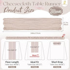 30 Pack Rosy Brown Cheesecloth Table Runner 17x108 Inches Boho Home Decor - Image 2