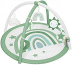 Little Dove Baby Play Gym Mat, Tummy Time Activity Mat with 7 Detachable Toys and 12 Milestone Cards for Stage-Based Sensory and Motor Skill Development, Washable Play Mats for Infant, Green by LittleDove