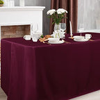Obstal 2 Pack Fitted Table Covers for 8 Foot Tables, Burgundy - Image 2