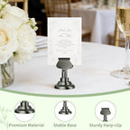 Urban Deco 24 Pieces Table Card Holder Place Card Holders 1.7 inches Gold Steel Card Holders for Photos, Food Signs, Memo Notes, Weddings, Restaurants, Birthday(Balck 24PK) - Image 3