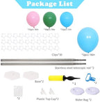 2‑Set Light Blue Sage Green Macaron Pink Balloon Column Kit for Baby Shower - Image 3