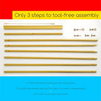 MEEDEN Wooden Easel Stand for Display: Gold Wood Tripod for Poster Board - Image 4