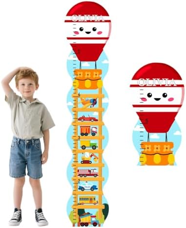 Personalized Wooden Traffic Growth Chart Height Ruler,Custom Name Baby Height Growth Chart Wall Toddler Boys Girls,Nursery Wall Decor Baby Room,Child Height Wall Chart by Chgcuofce