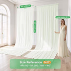 20ftx14ft Ivory Backdrop Curtain for Wedding Parties - Image 6