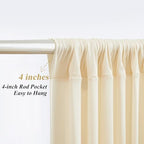 20x10ft Champagne Backdrop Curtains with Lights Photo Drapes Wrinkle Free Fabric Backdrop Curtain for Wedding Decorations Birthday Party Baby Shower Bridal Shower Home Party Background - Image 4