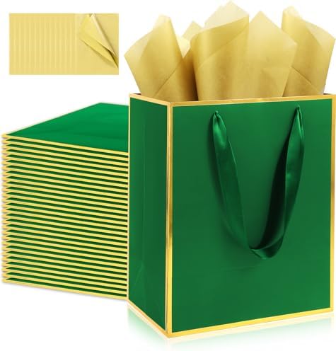 Addblu 28 Pack Bulk Luxury Gift Bags with Handles & 28 Tissue Papers by Unknown